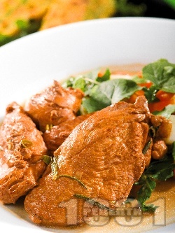 Мариновани пилешки филенца с рукола - снимка на рецептата